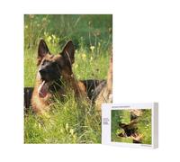 Modello del cane da pastore tedesco,Puzzle in legno da 300 pezzi per adulti e adolescenti