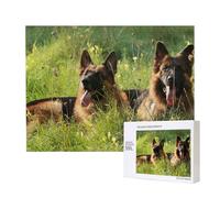 Modello del cane da pastore tedesco,Puzzle in legno da 500 pezzi, gioco di famiglia, puzzle per adulti e adolescenti, decorazioni per la casa