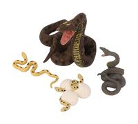 Modello del Ciclo di Crescita del Serpente Giocattolo Educativo Realistico Gioco per Bambini, Set di 4 Figurine di Serpenti in PVC per L'apprendimento della Natura e la Decorazione della