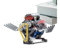 Modello del motore - Statua del motore funzionante con suono, set di blocchi da costruzione con telecomando con luci a, scrivania da collezione per bambini e adulti, casa, officina, aula sul posto