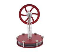 Modello del motore Stirling a bassa temperatura differenziale Metal Air Hot Motor Boy scientifico educativo giocattolo per la fisica per bambini apprendimento in alluminio rosso