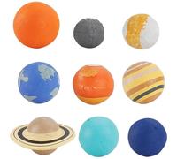 Modello del sistema solare, 9 pianeti dell'universo Sistema solare Strumento educativo per la scienza astronomica Kit da 9 pezzi Giocattoli con sfere planetarie per bambini Ragazzi Ragazze TOYS_AN