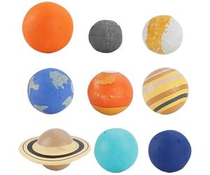 Modello del sistema solare da 9 pezzi, strumento educativo per la scienza astronomica del sistema solare dei pianeti dell'universo, kit di giocattoli con sfere planetarie per bambini, ragazzi e ragaz