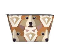 Modello della testa del Corgi gallese, Borsa da toilette Borsa per trucco Borsa per cosmetici Borsa da toilette da viaggio portatile