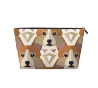 Modello della testa del Corgi gallese, Borsa da toilette Borsa per trucco Borsa per cosmetici Borsa da toilette da viaggio portatile