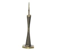 Modello della Torre di Canton, 25x7 Cm Modello Popolare della Torre di Canton di Guangzhou, Souvenir di Un Edificio Storico Per L'arredamento del Desktop della Casa Dell'ufficio Artistico(Bronzo)