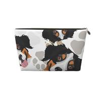 Modello delle zampe del cane Bovaro del Bernese, Borsa per il trucco Borsa per cosmetici Borsa da toilette da viaggio portatile Borsa da toilette