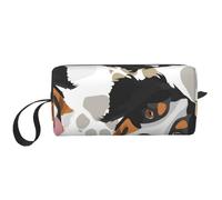 Modello delle zampe del cane Bovaro del Bernese, Borsa per il trucco Borsa per cosmetici Borsa da toilette da viaggio portatile Borsa per trucco Organizer