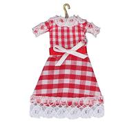 Modello di abito per casa delle bambole Abito in miniatura giocattolo Vivida fattura squisita per la decorazione della casa delle bambole 1/12 2 pezzi di materiale in stoffa