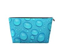Modello di acqua goccia blu, Borsa da toilette Borsa per trucco Borsa per cosmetici Borsa da toilette da viaggio portatile