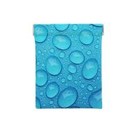 Modello di acqua goccia blu, Spremere il portafoglio superiore da donna Borsa portaoggetti Piccola portamonete Portamonete