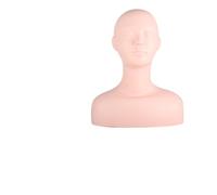 Modello di addestramento di simulazione estetica con spalle, testa di manichino massaggio multifunzione per parrucchieri, teatro di silicone tocco morbido per trucco e parrucca
