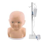 Modello di Addestramento per Puntura Venosa, Testa e Braccio Neonatale Realistico, Anatomia Umana per Studenti di Medicina, Regali Studente Medicina