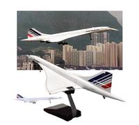 Modello di aereo in lega Concorde francese 1:125 con controllo del suono leggero, carrello di atterraggio retrattile, alta simulazione, display da collezione per gli appassionati di aviazione