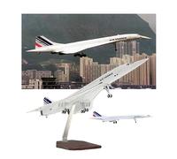 Modello di aereo in lega Concorde francese 1:125 con controllo del suono leggero, carrello di atterraggio retrattile, alta simulazione, display da collezione per gli appassionati di aviazione