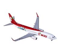 Modello di aereo in miniatura in metallo pressofuso NG58201 della TwayAir Airlines Boeing 737-800 HL8086 in scala 1 400 Playkit