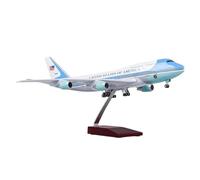 Modello di aereo in resina B747 da 47cm scala 1:150 con luce e carrello atterraggio a ruote espositore collezione Set da gioco per hobby in miniatura(Without lights)