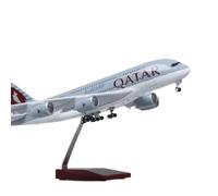 Modello di aereo in scala 1 160 da 50,5 cm per Qatar Airways A380, modello con luci e ruote, kit in resina pressofusa Playkit(No light)