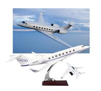 Modello di aereo in scala 1:70 Gulfstream G650ER G-650 Airlines, modello di aereo in resina con pale del motore da collezione leggere for collezionisti adulti o come regalo, decorazioni