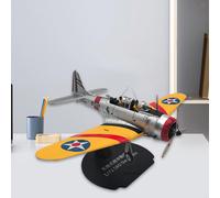 Modello di aereo in scala 1/72, aeroplano pressofuso giallo per libreria,