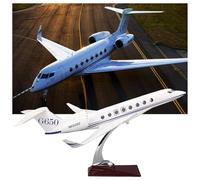 Modello Di Aereo Statico Da 17,7" In Scala 1:70, G650 Gulfstream, In Resina Pressofusa, For Esposizione, Collezione O Regalo