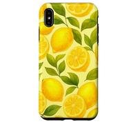 Modello di agrumi limonata estiva limone acquerello Custodia per iPhone XS Max