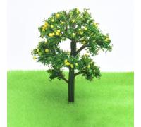 Modello di albero da frutto in plastica in scala Ho, per il layout del treno, da giardino, con sabbia e tavolo, alta simulazione, fatto a mano, decorazione paesaggistica in miniatura, altezza da 5 a 7