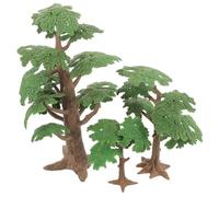 Modello di Albero Miniatura in Plastica 3 Pezzi per Diorami | Tre Misure Incluse, Superficie Liscia, per Plastici Ferroviari, Acquari Grandi, Progetti Scolastici e Sabbia
