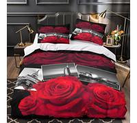 Modello di anatra gialla copripiumino 3 Pezzi morbida stampa 3D con federa per cuscini cerniera nascosta cartone animato design carino Set Di Copripiumino for adulti e ragazze Super king（260x220cm）