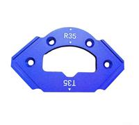 Modello di angolo per la lavorazione del legno in lega di alluminio con piastra di supporto a doppio limite per angoli R interni ed esterni strumento di posizionamento nella creazione di armadi (RT35)