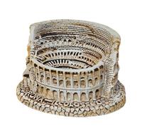 Modello di architettura antica - Decorazione iconica della statua romana, scultura realistica di edifici storici con intricata in pietra, pezzo d'arte in miniatura per scrivanie, ideale per