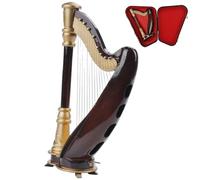 Modello di arpa in miniatura, 14 cm, da collezione, strumento da scrivania, modello di strumento musicale per scrivania, decorazione per la casa, ornamento per gli amanti della musica, figura