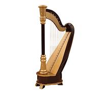 Modello di arpa in miniatura con valigetta per casa delle bambole, accessori decorativi, decorazioni per la casa, strumento musicale, ornamento in miniatura, casa delle bambole musicali