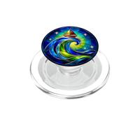 Modello di arte della barca a vela giocattolo dell'onda del mare blu elettrico PopSockets PopGrip per MagSafe