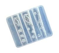 Modello di arte delle unghie flessibile del silicone con sculture gotiche per personalizzare le unghie abbellimenti fatti a mano del silicone di arte del chiodo