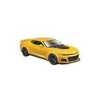 Modello Di Auto Da Corsa In Lega Chevrolet Camaro ZL1 In Scala 1:24 Pressofuso In Metallo Souvenir Da Collezione Macchinine Mini Auto(Yellow)