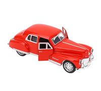 Modello di Auto D'epoca in Scala 1:32 Pressofuso in Lega di Auto Classica da Collezione con Dettagli del Motore Simulato per la Visualizzazione e il Gioco di Puzzle (Rossa)