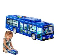 Modello di auto di grandi dimensioni: effetti sonori musicali, compilazione di durevole | Giocattolo elettrico del bus con funzionali e porte per bambini che imparano l'intrattenimento e ac
