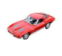 Modello di Auto Finito 1:24 for Chevrolet Corvette 1963 Retro Vintage Car Collection Ornamenti Modello di Auto Statica di Lusso Veicoli Motore(Red)