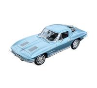 Modello di Auto Finito 1:24 for Chevrolet Corvette 1963 Retro Vintage Car Collection Ornamenti Modello di Auto Statica di Lusso Veicoli Motore(Blue)