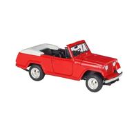 Modello di Auto Finito 1:24 for Jeep Jeepster 1967 Collezione di Auto d'Epoca retrò Classiche Ornamenti Modello di Auto Statica di Lusso Veicoli Motore(Red)