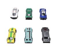 Modello di Auto in Lega Auto da Corsa Vintage 6 Pezzi Giocattoli da Collezione per la Decorazione Domestica Design Elegante (Tipo 1)
