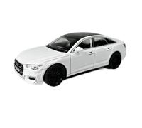 Modello di auto in lega bianca Audi A6L in scala 1:24, ornamento statico, simulazione da collezione Giocattoli Metal Vehicles non RC