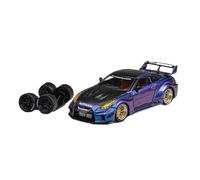 Modello Di Auto In Lega Con Cofano In Fibra Di Carbonio Viola Cangiante In 1/64 Per Nissan GTR35RR LBWK Decorativi Da Collezione