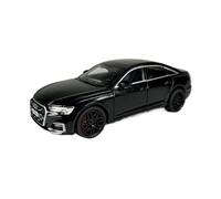 Modello di auto in lega nera Audi A6L in scala 1:24, ornamento statico, simulazione da collezione Giocattoli Metal Vehicles non RC