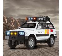 Modello di auto in lega per fuoristrada LC80 in scala 1:24, giocattolo pressofuso, ornamento, regalo, souvenir da collezione