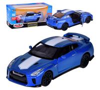 Modello di auto in metallo NISSAN GT-R 1:32 con porte apribili e luci