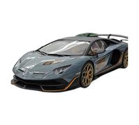 Modello di auto in resina grigia Lamborghini SVJ in scala 1:18, ornamento da collezione. Giocattoli Metal Vehicles non RC