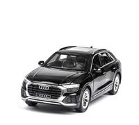 Modello di auto pressofusa 1:24 for Q8 SUV Modelli di auto fuoristrada Repliche di auto Regali for appassionati di modelli di auto Kit di modelli Decorare le scrivanie Adatto per ornamenti(Black)