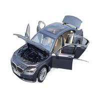 Modello Di Auto Pressofusa In Lega Di Simulazione BMW 750LI 7 Extended Edition Sedan Scala 1:18 Decorazione Per La Casa Macchinine Mini Auto(Dark grey)